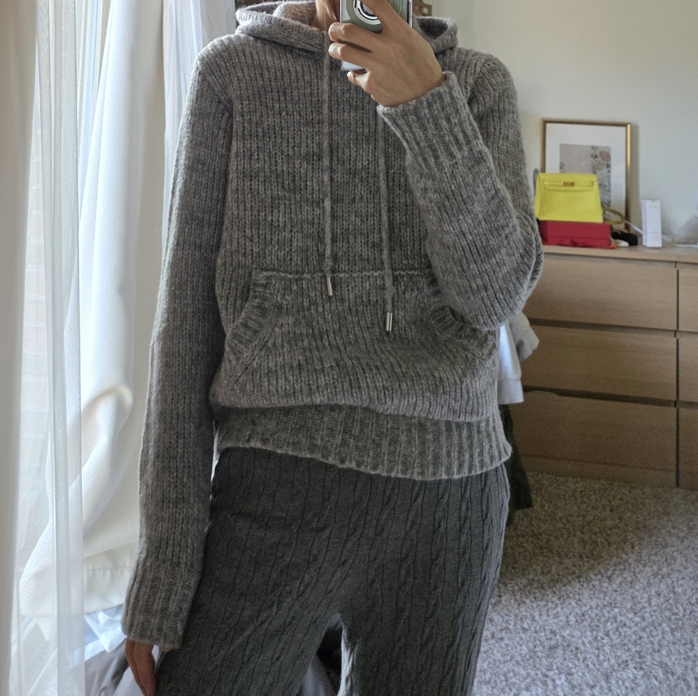 Helmut Lang Knitted Hoodie Sweater